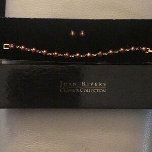 Vintage Joan Rivers lady bug bracelet and earrings